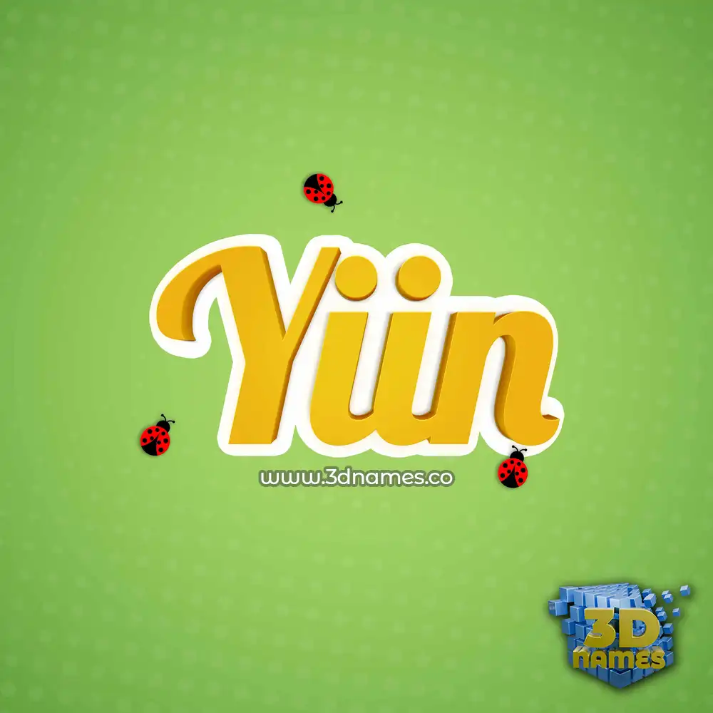 yiin in Ladybugs style - 3D name wallpaper