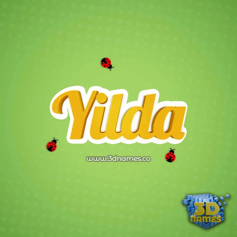 yilda in Ladybugs style - 3D name wallpaper