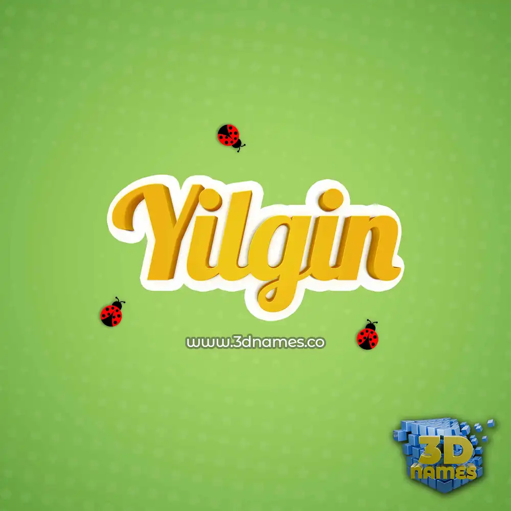 yilgin in Ladybugs style - 3D name wallpaper