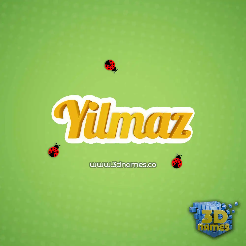 yilmaz in Ladybugs style - 3D name wallpaper