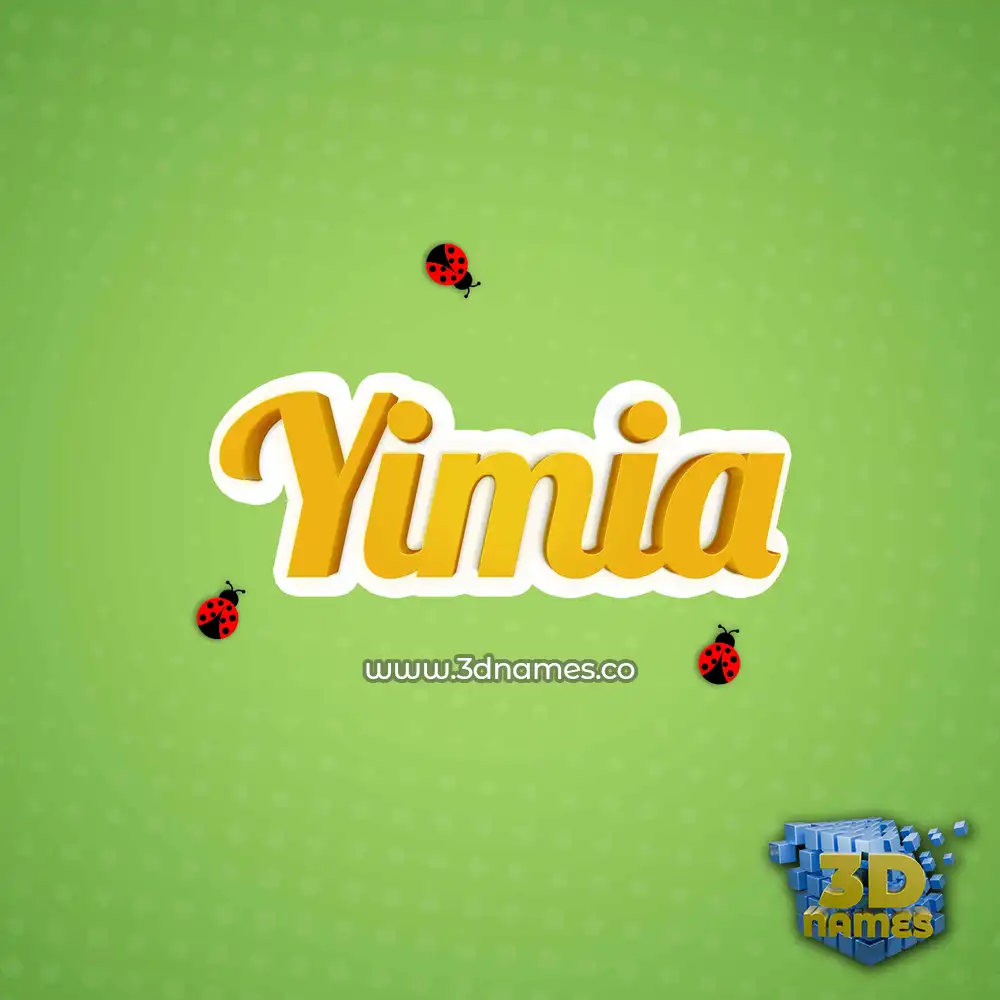 yimia in Ladybugs style - 3D name wallpaper