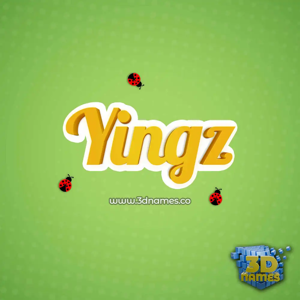 yingz in Ladybugs style - 3D name wallpaper