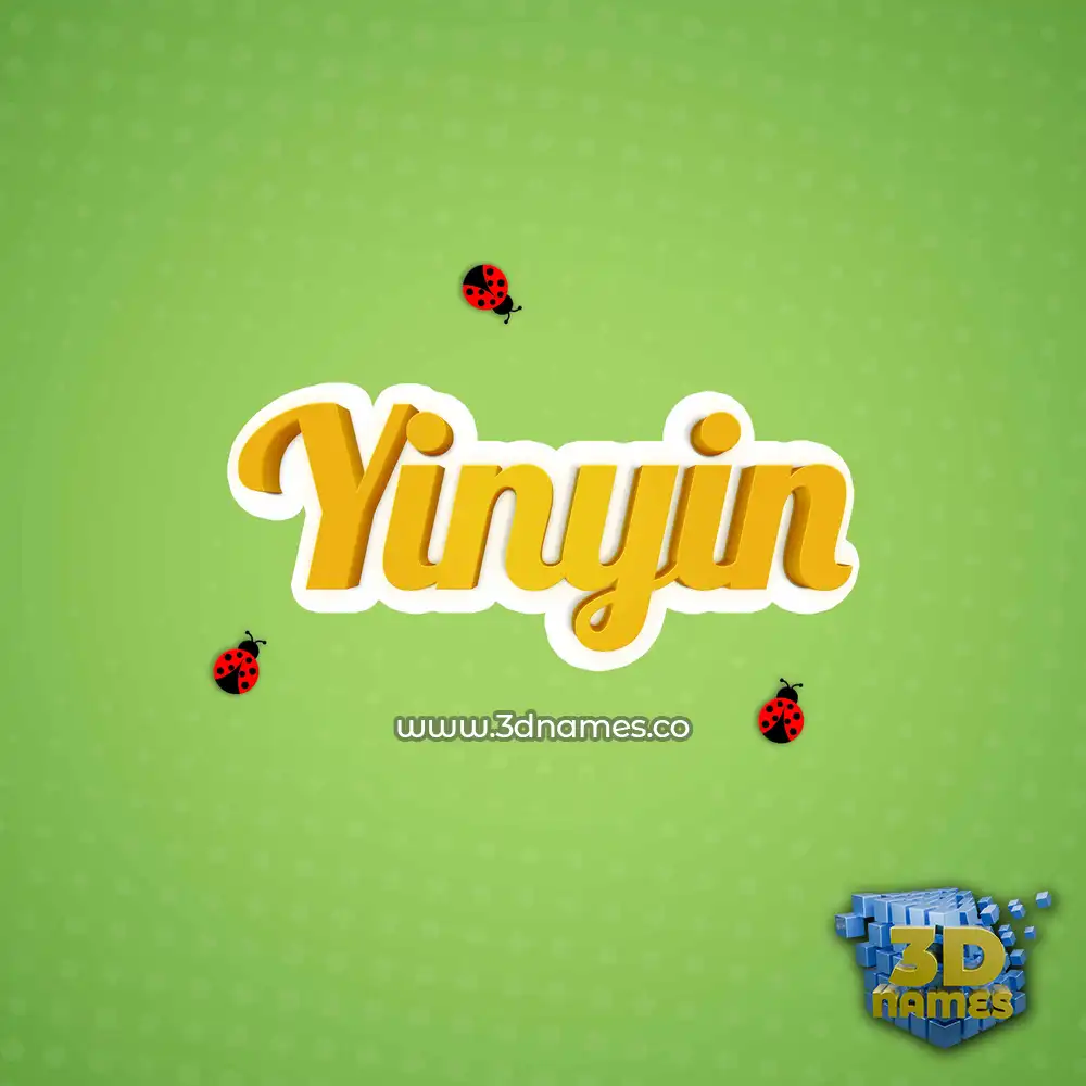 yinyin in Ladybugs style - 3D name wallpaper