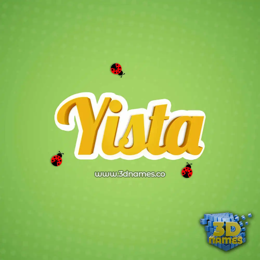 yista in Ladybugs style - 3D name wallpaper