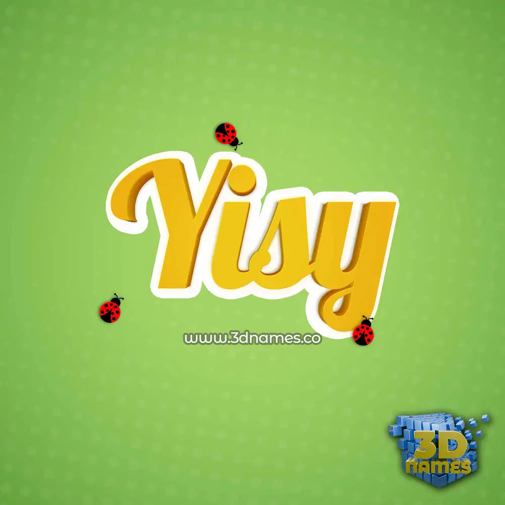 yisy in Ladybugs style - 3D name wallpaper