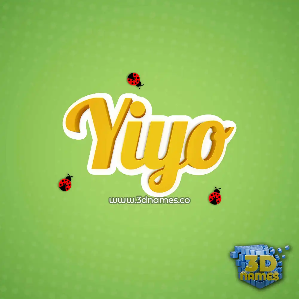 yiyo in Ladybugs style - 3D name wallpaper