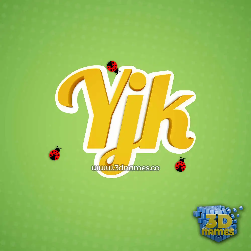 yjk in Ladybugs style - 3D name wallpaper