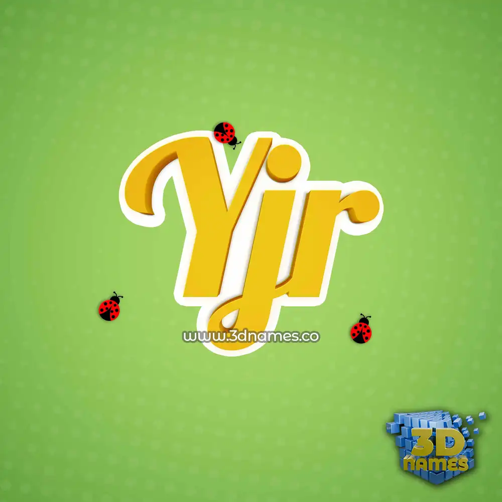 yjr in Ladybugs style - 3D name wallpaper