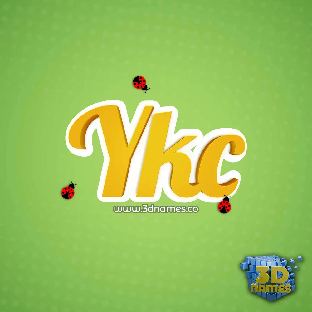 ykc in Ladybugs style - 3D name wallpaper