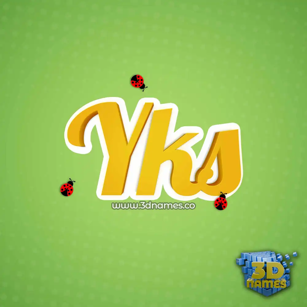 yks in Ladybugs style - 3D name wallpaper