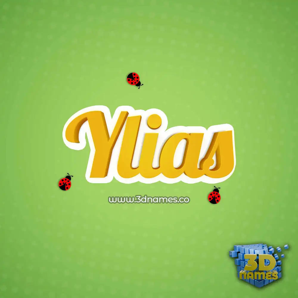 ylias in Ladybugs style - 3D name wallpaper