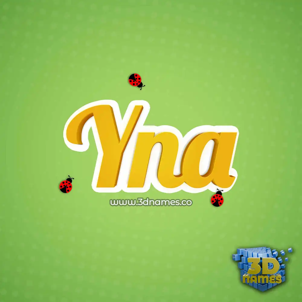 yna in Ladybugs style - 3D name wallpaper