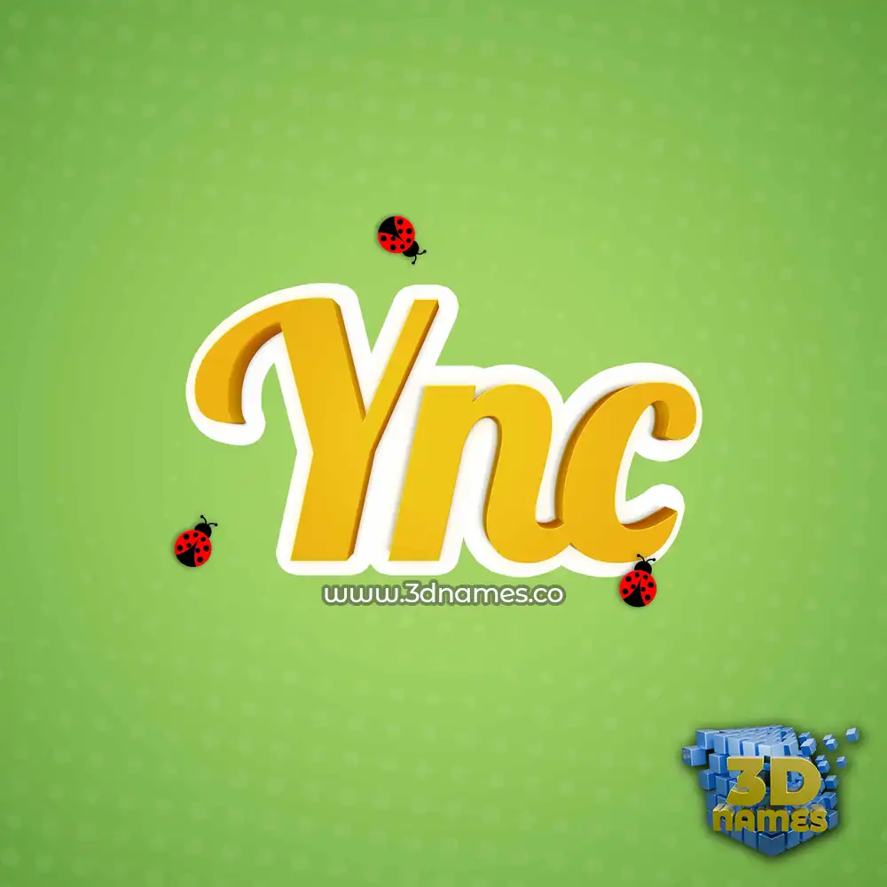 ync in Ladybugs style - 3D name wallpaper