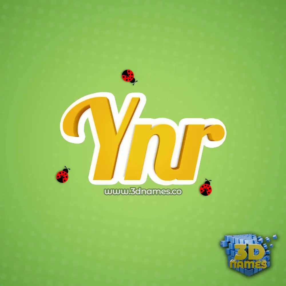 ynr in Ladybugs style - 3D name wallpaper
