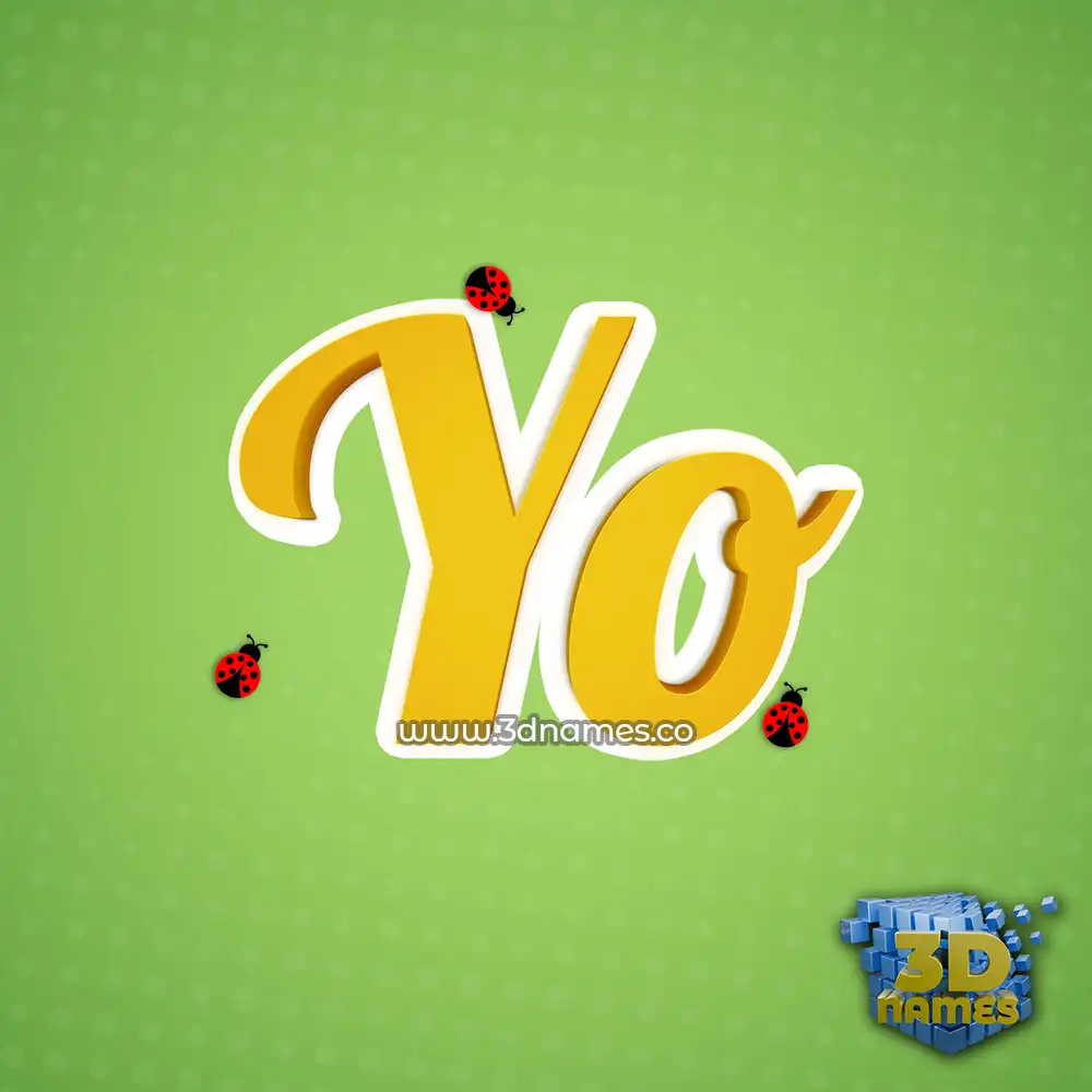 yo in Ladybugs style - 3D name wallpaper