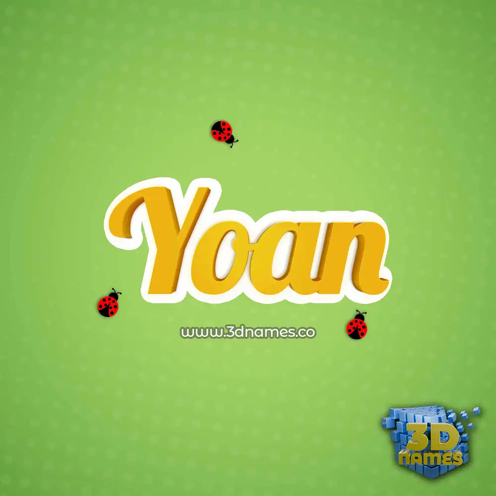 yoan in Ladybugs style - 3D name wallpaper