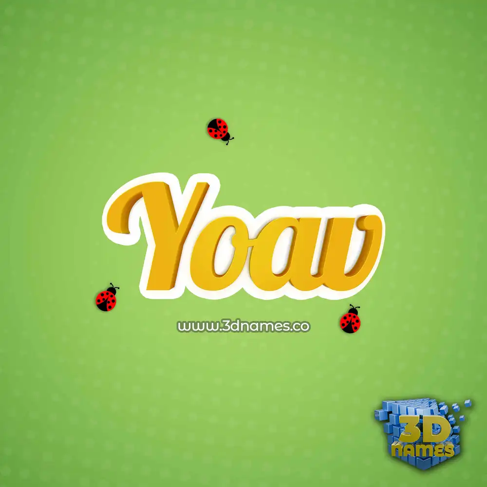 yoav in Ladybugs style - 3D name wallpaper