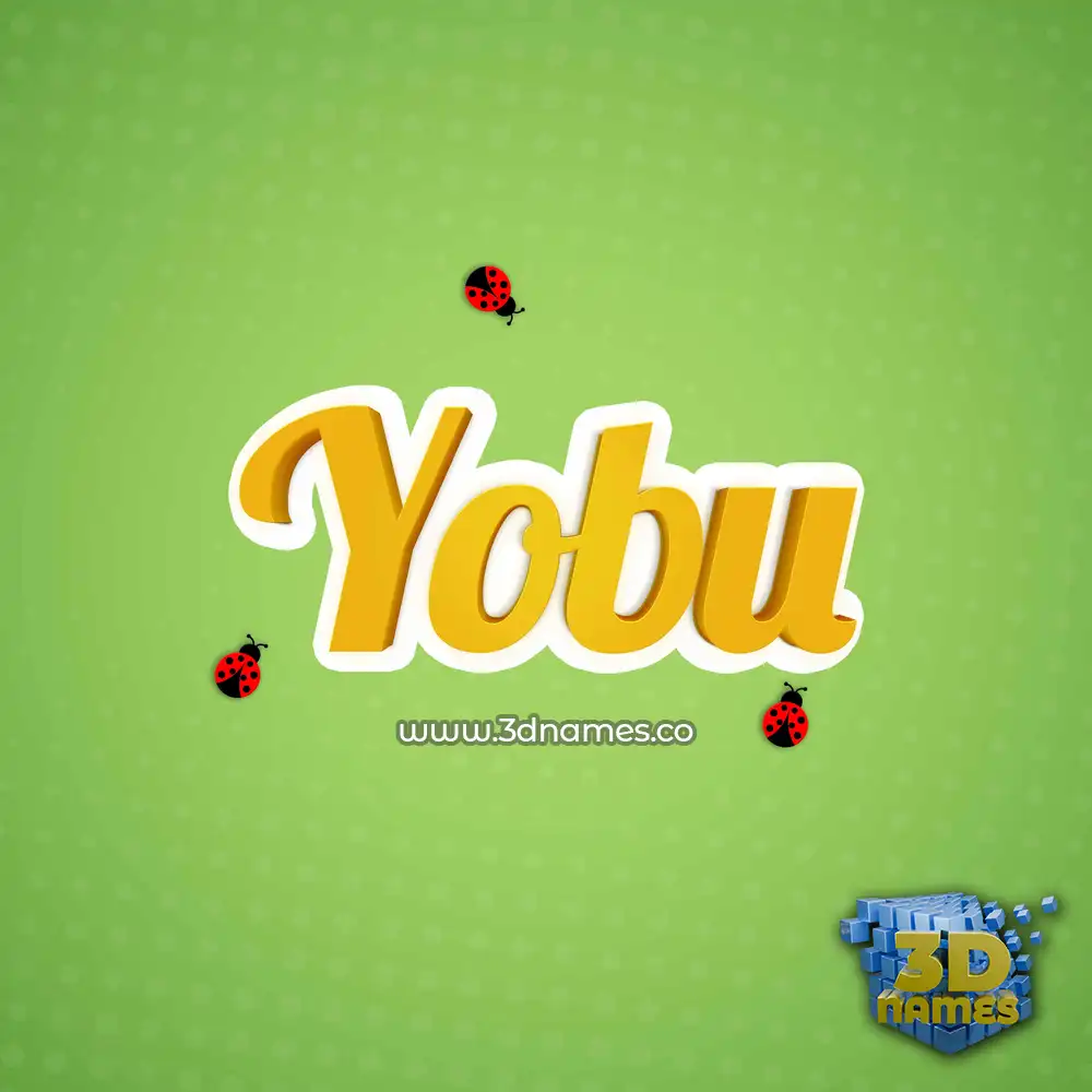 yobu in Ladybugs style - 3D name wallpaper