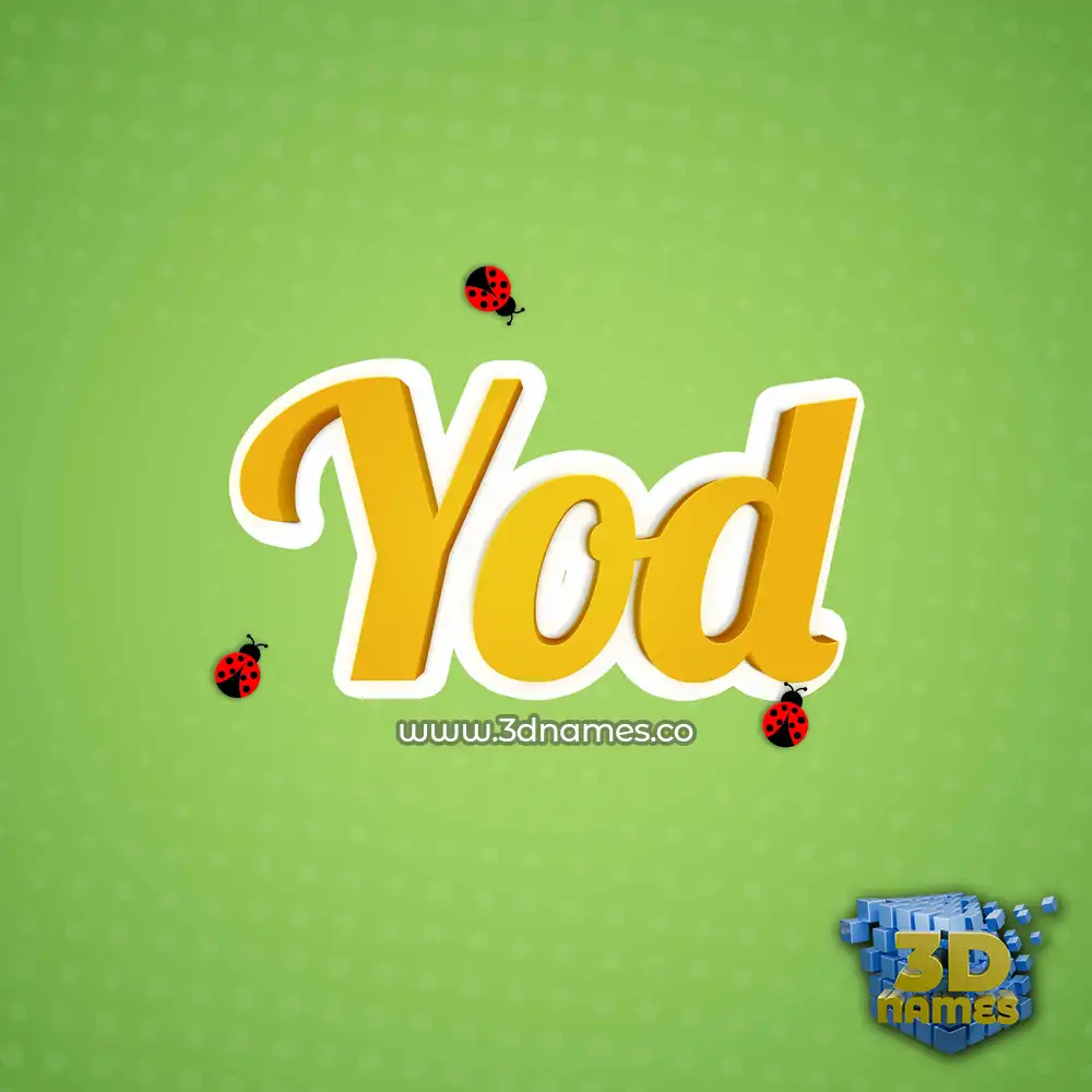 yod in Ladybugs style - 3D name wallpaper