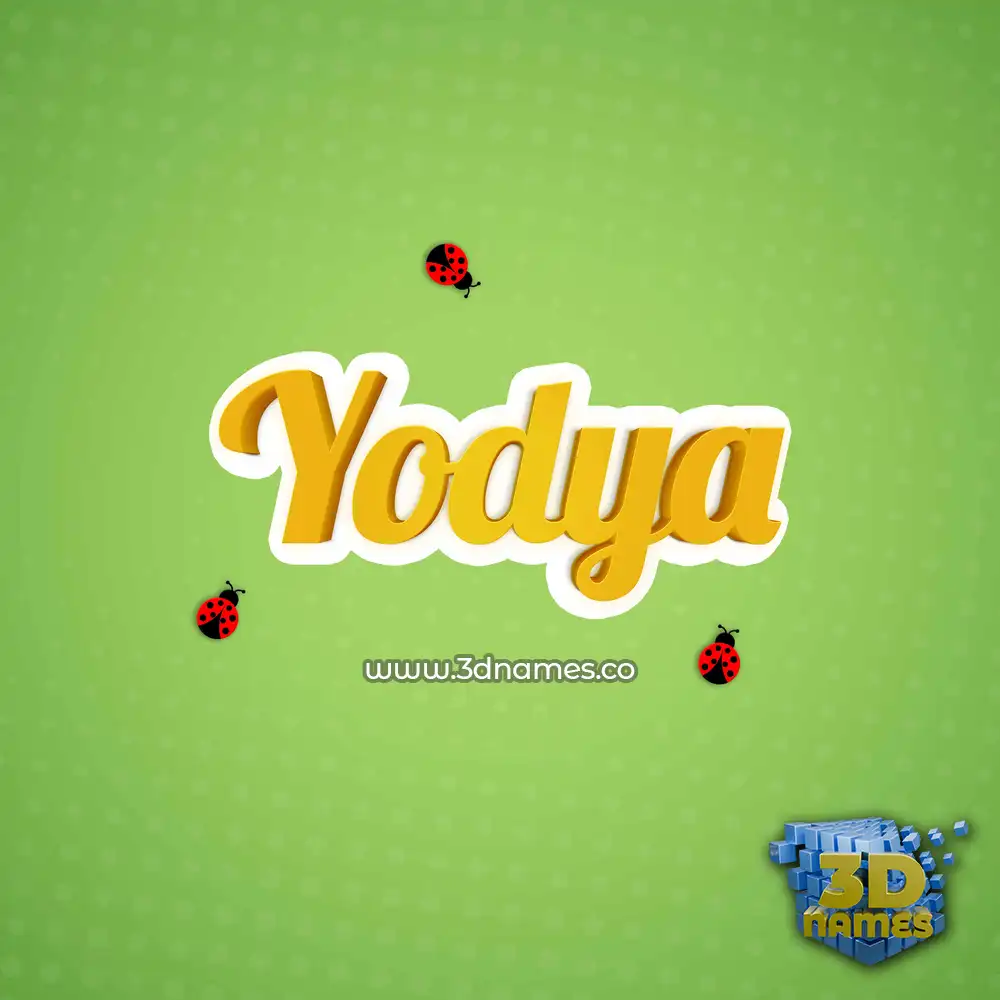 yodya in Ladybugs style - 3D name wallpaper