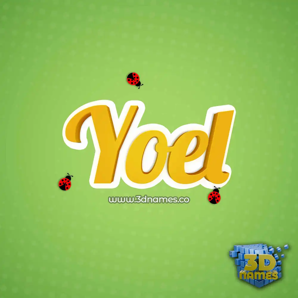 yoel in Ladybugs style - 3D name wallpaper