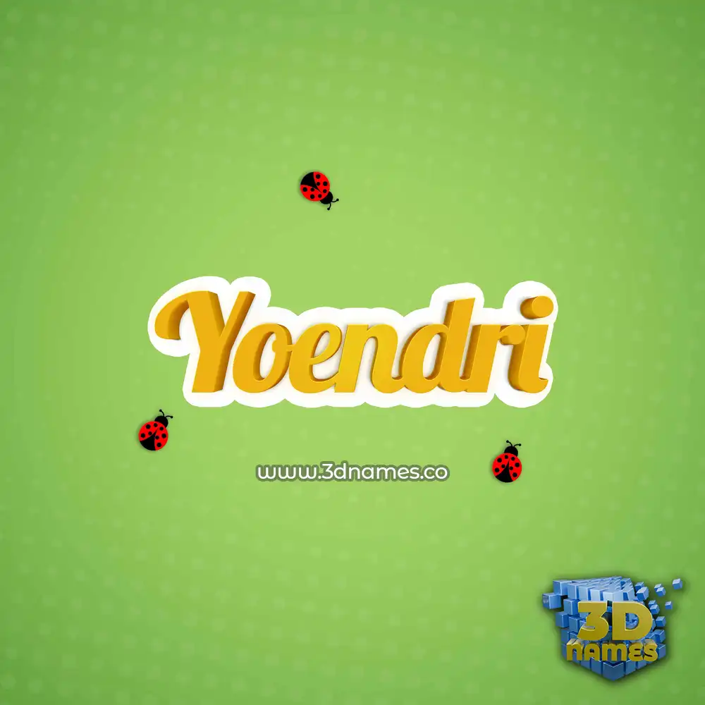 yoendri in Ladybugs style - 3D name wallpaper