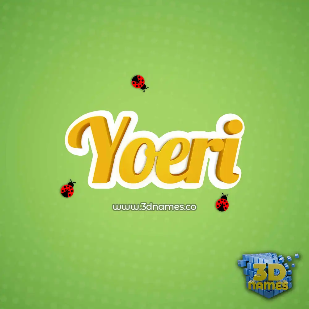 yoeri in Ladybugs style - 3D name wallpaper