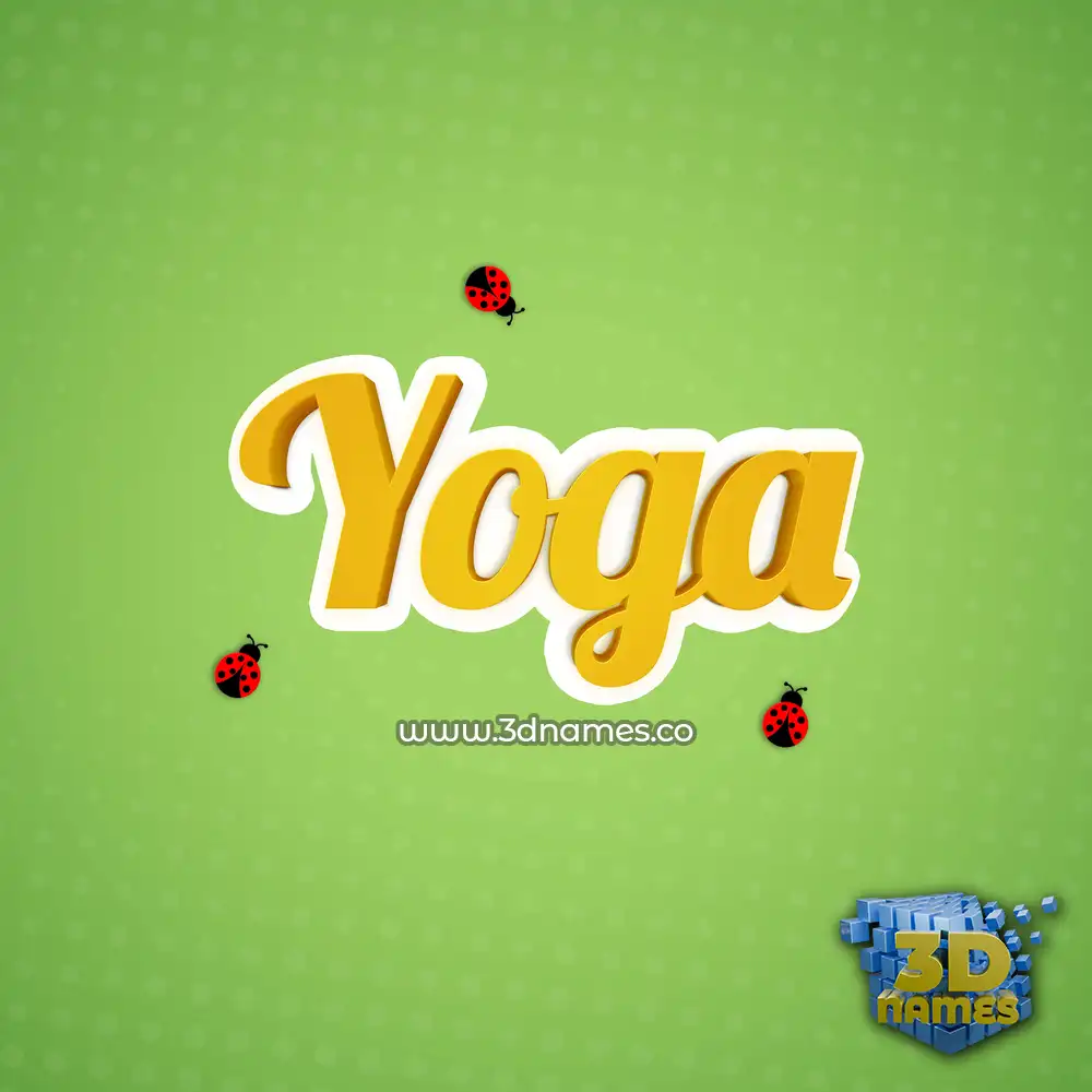 yoga in Ladybugs style - 3D name wallpaper