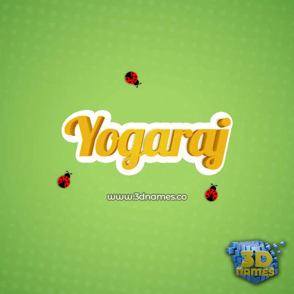 yogaraj in Ladybugs style - 3D name wallpaper
