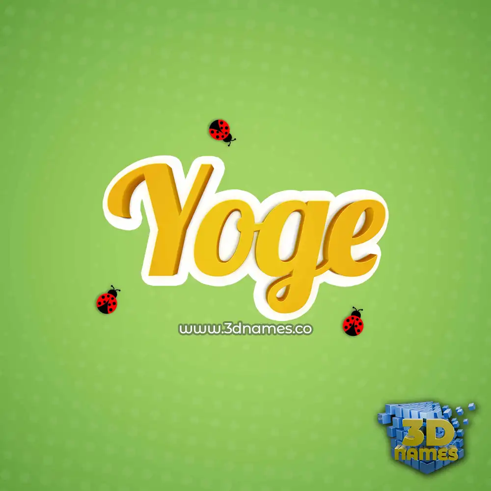 yoge in Ladybugs style - 3D name wallpaper