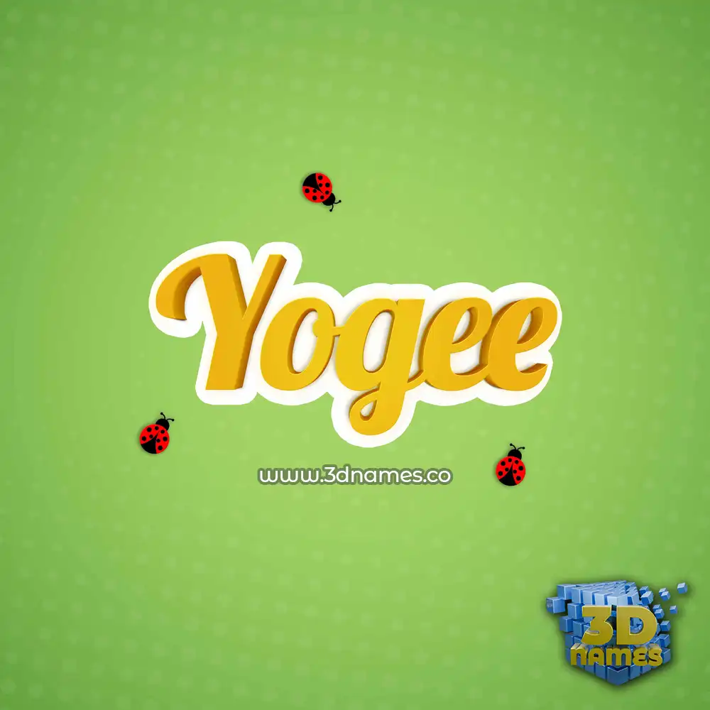 yogee in Ladybugs style - 3D name wallpaper