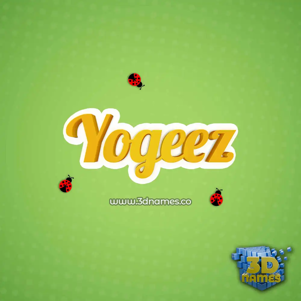 yogeez in Ladybugs style - 3D name wallpaper