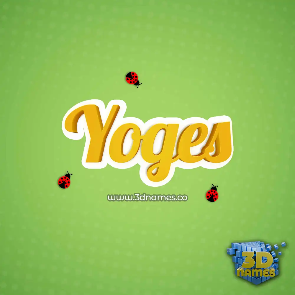 yoges in Ladybugs style - 3D name wallpaper