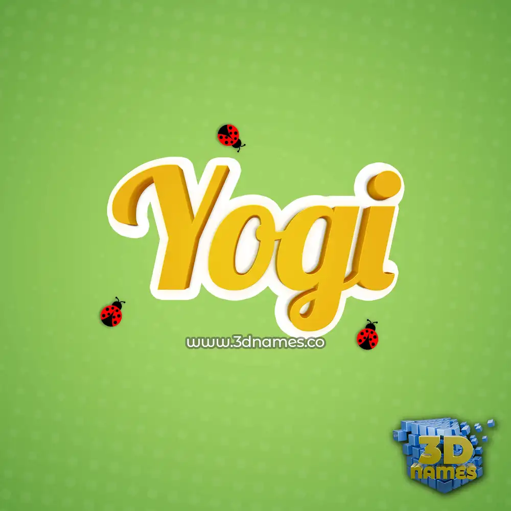 yogi in Ladybugs style - 3D name wallpaper