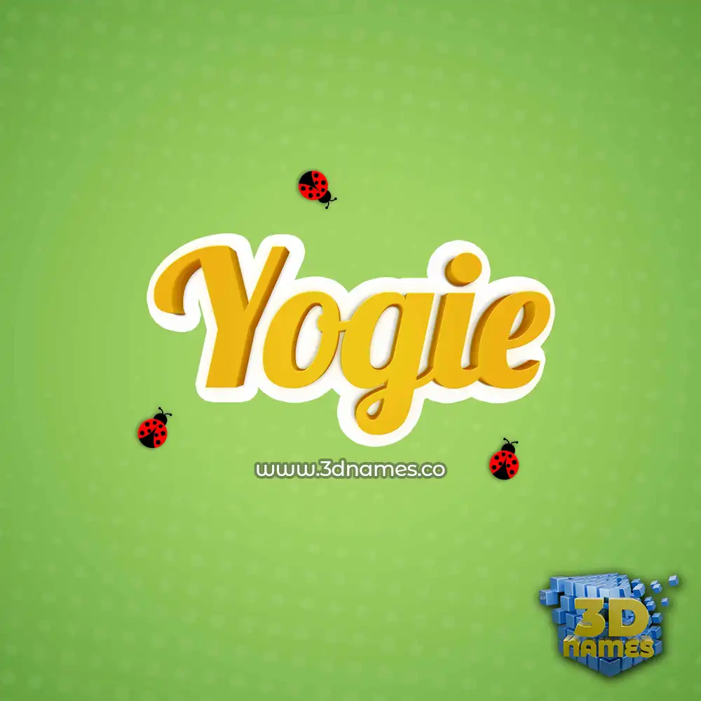 yogie in Ladybugs style - 3D name wallpaper