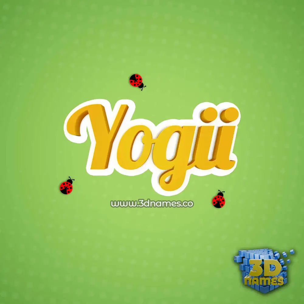 yogii in Ladybugs style - 3D name wallpaper