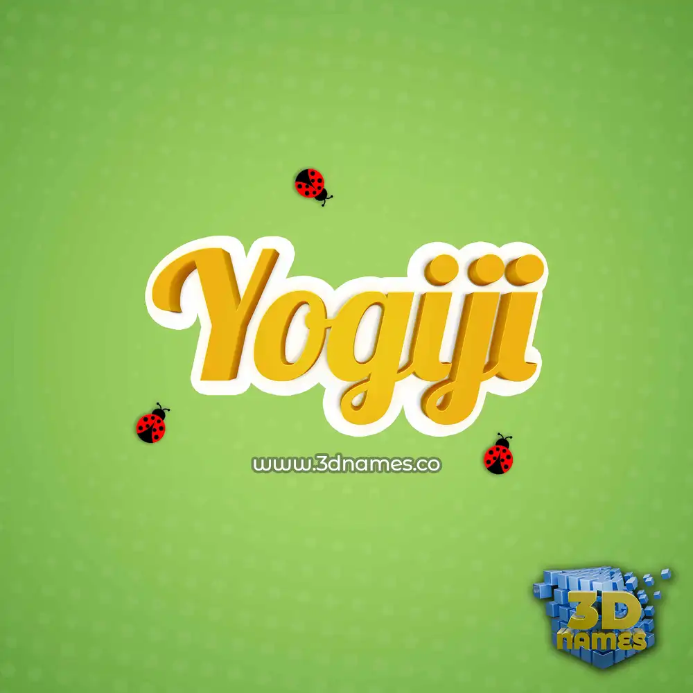 yogiji in Ladybugs style - 3D name wallpaper