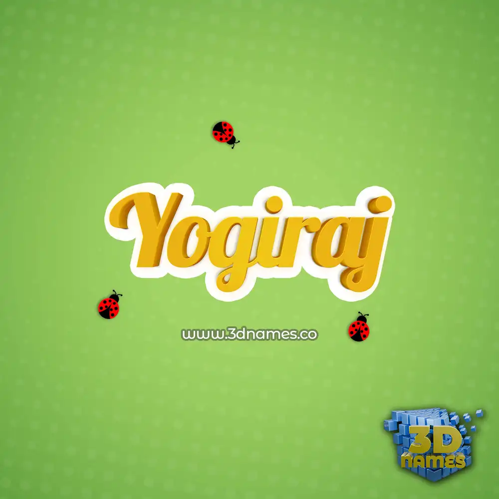 yogiraj in Ladybugs style - 3D name wallpaper