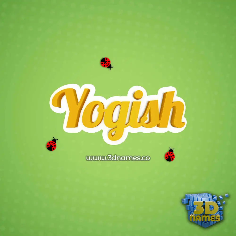 yogish in Ladybugs style - 3D name wallpaper