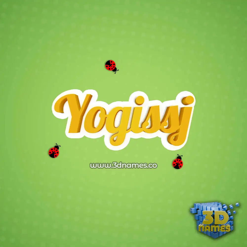 yogissj in Ladybugs style - 3D name wallpaper