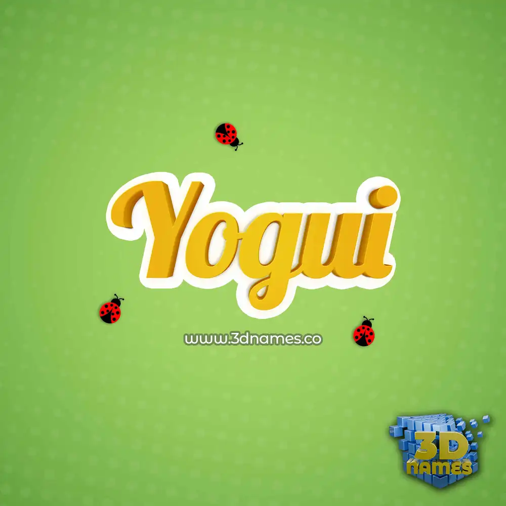 yogui in Ladybugs style - 3D name wallpaper
