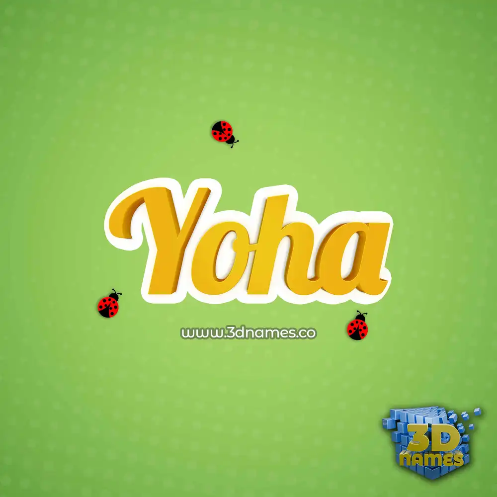yoha in Ladybugs style - 3D name wallpaper