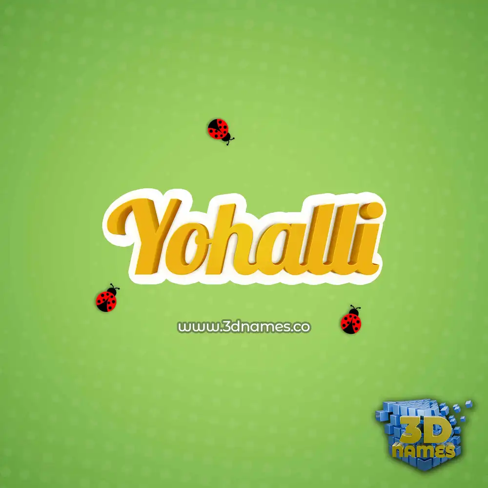 yohalli in Ladybugs style - 3D name wallpaper