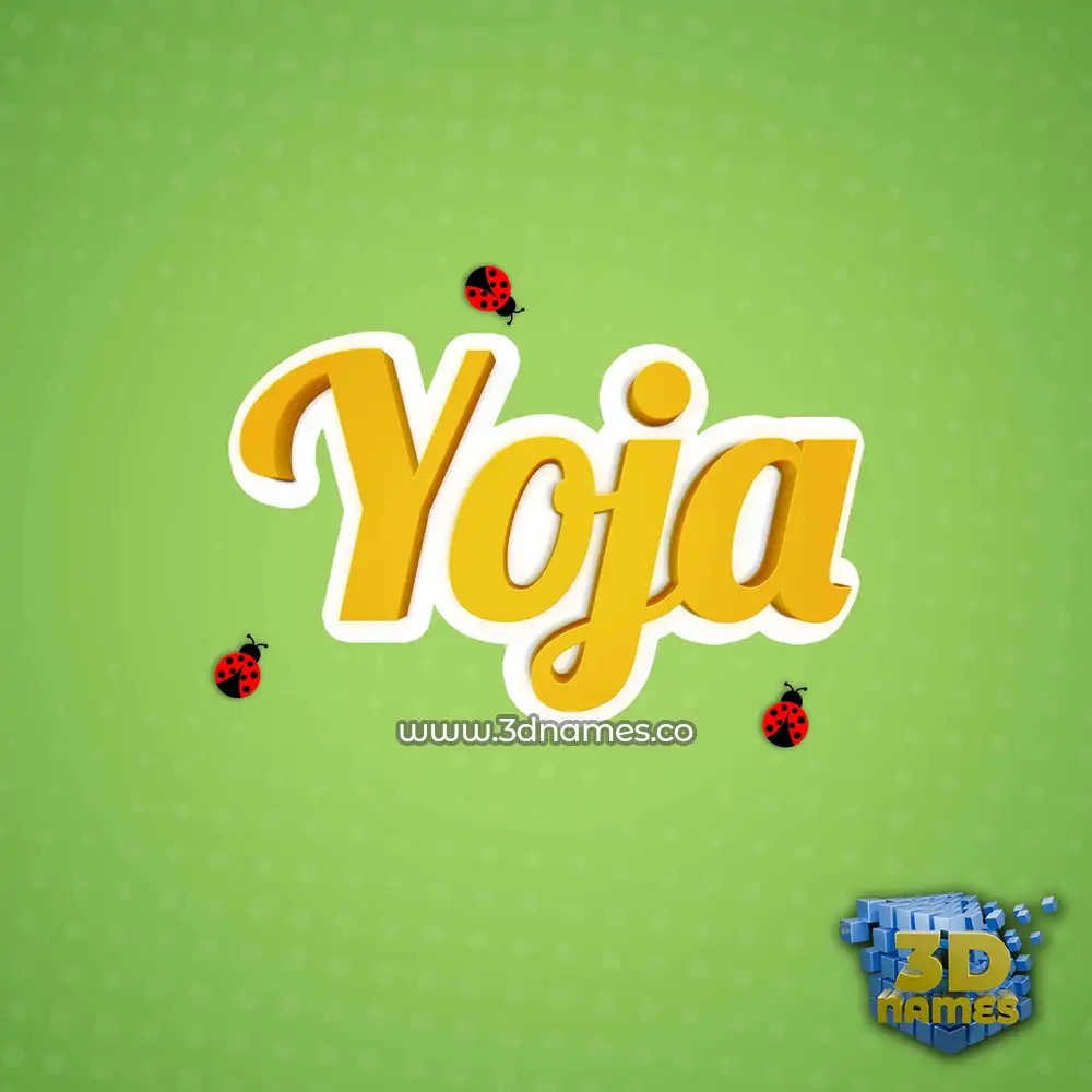 yoja in Ladybugs style - 3D name wallpaper