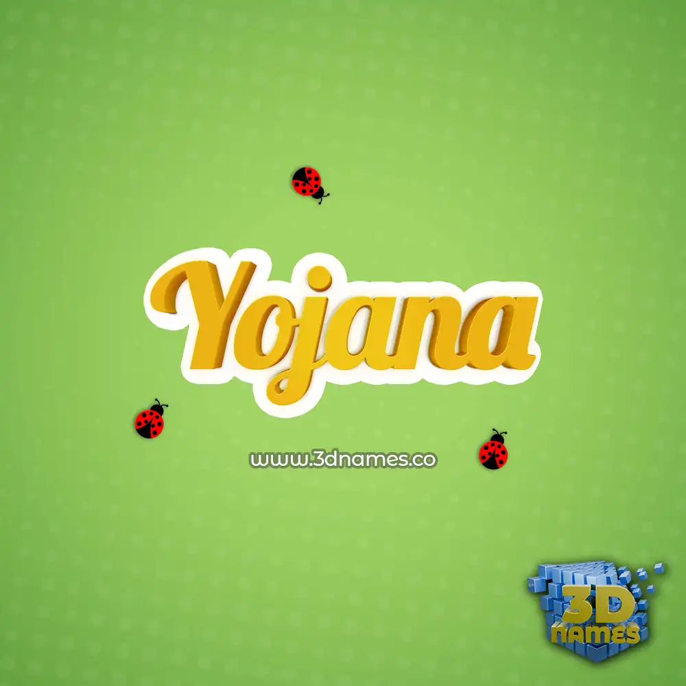 yojana in Ladybugs style - 3D name wallpaper