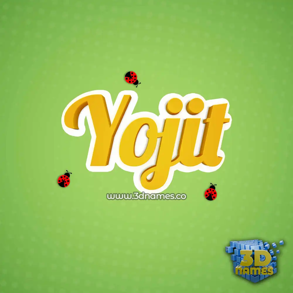 yojit in Ladybugs style - 3D name wallpaper