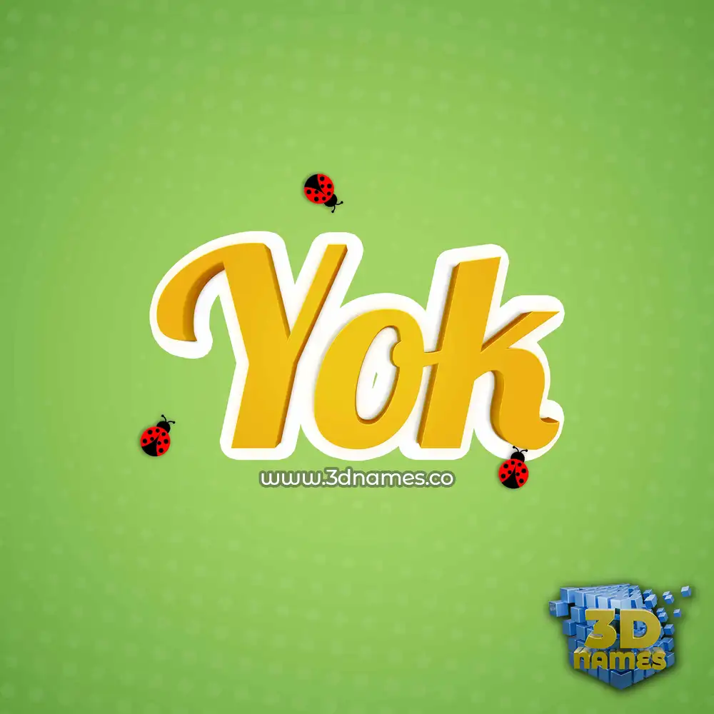 yok in Ladybugs style - 3D name wallpaper
