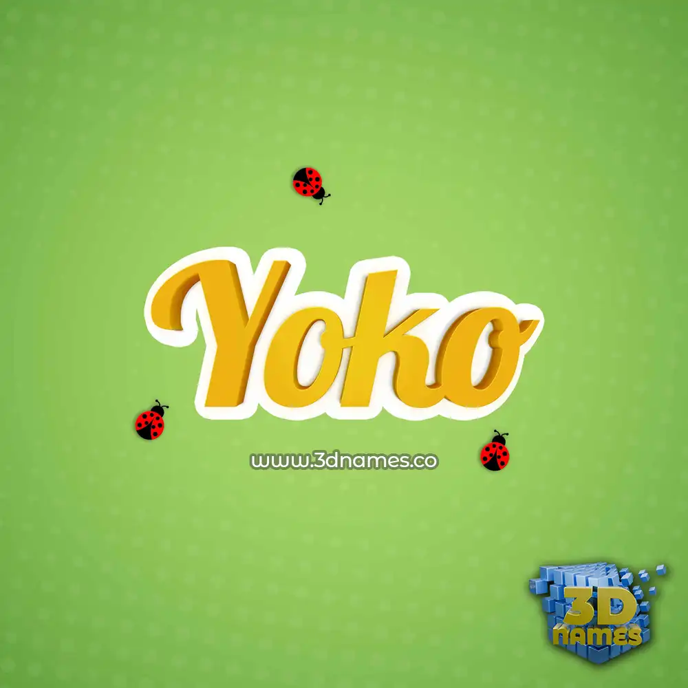 yoko in Ladybugs style - 3D name wallpaper