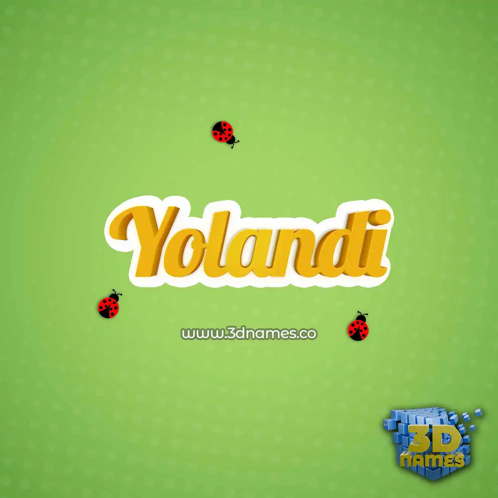 yolandi in Ladybugs style - 3D name wallpaper