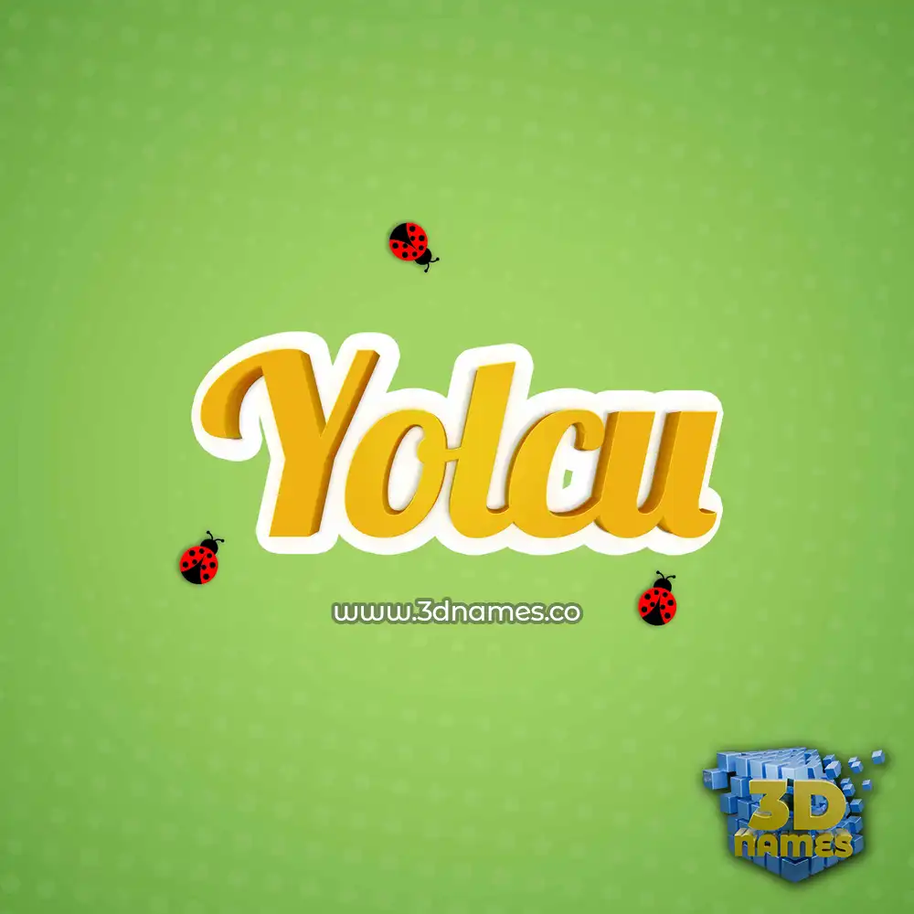 yolcu in Ladybugs style - 3D name wallpaper